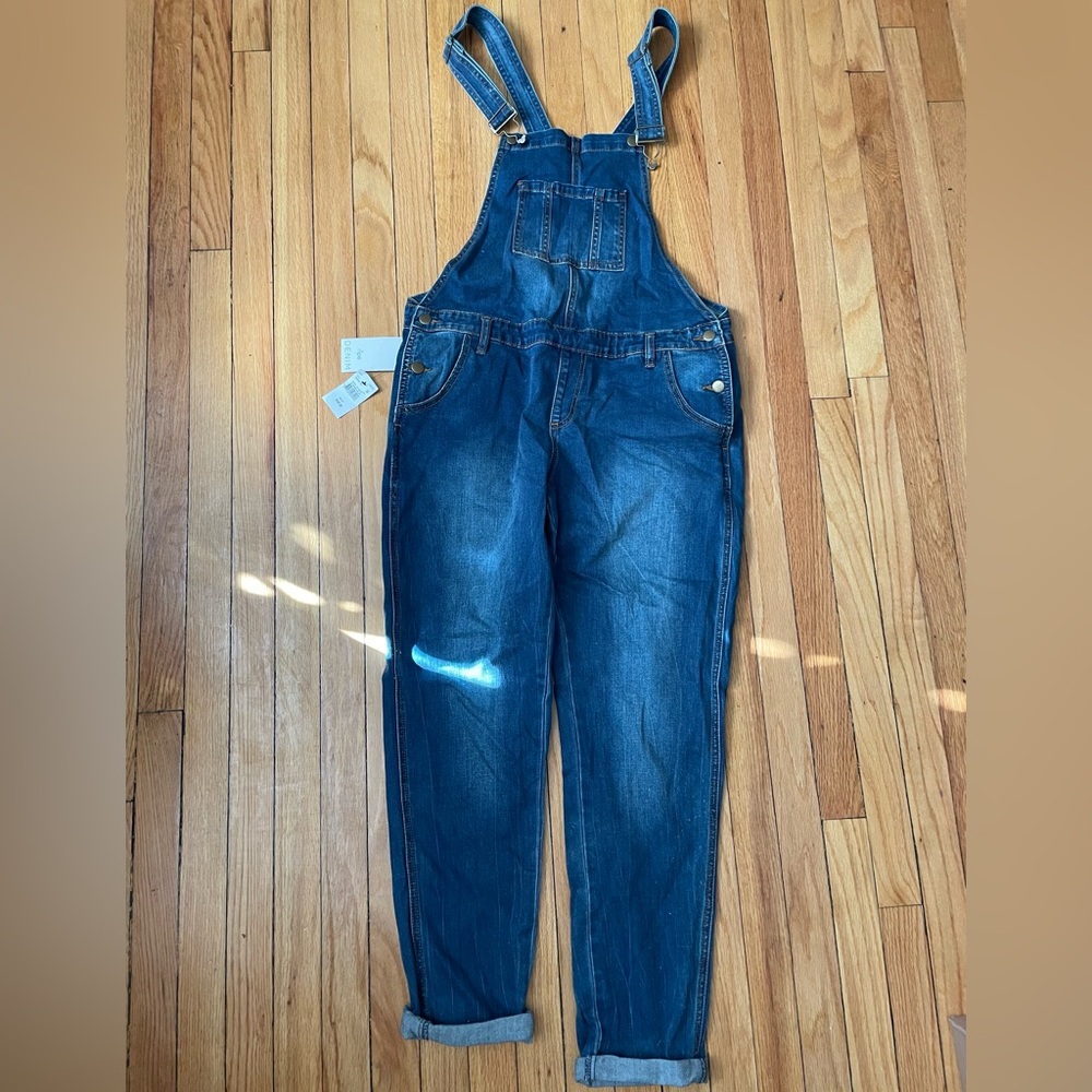 Ripe Maternity Jean Overalls Medium